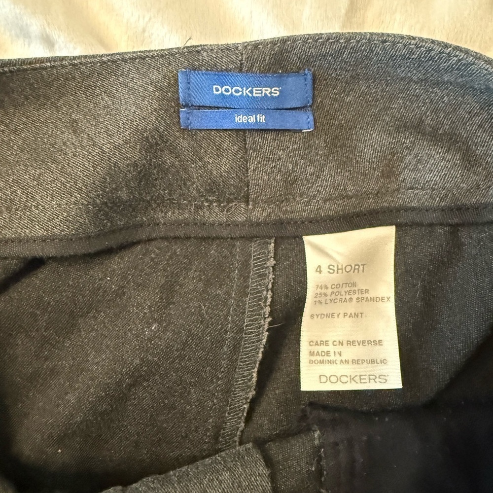 Women’s Dockers Ideal Fit Charcoal Gray Dress Pants Size 4 Short - Picture 6 of 7